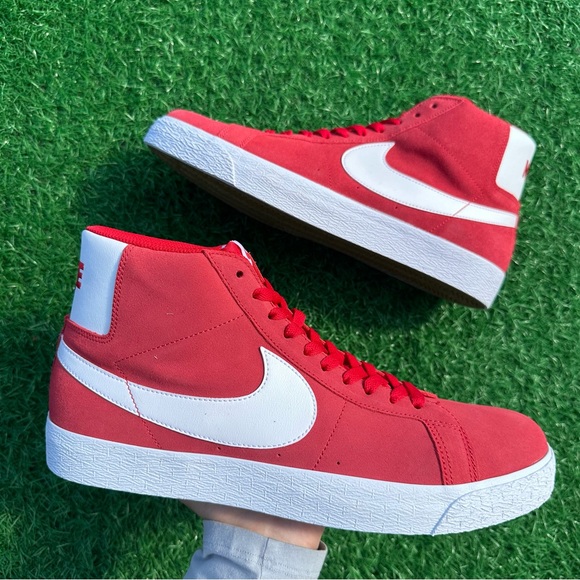 Nike Sb Zoom Blazer Mid University Red / White - Picture 2 of 13